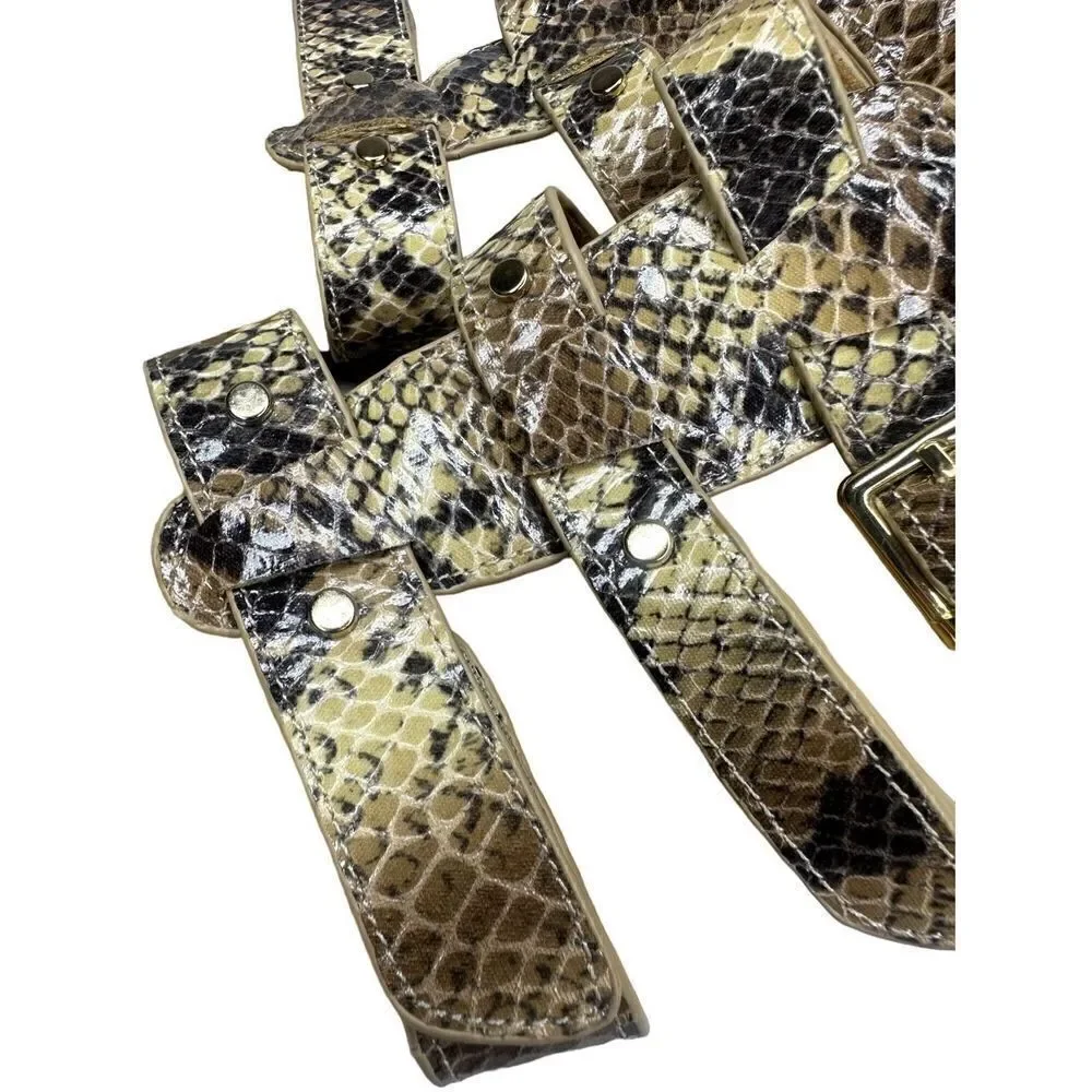 VIONIC NEW Radia Snakeskin Wedge Sandals Slides Size 8